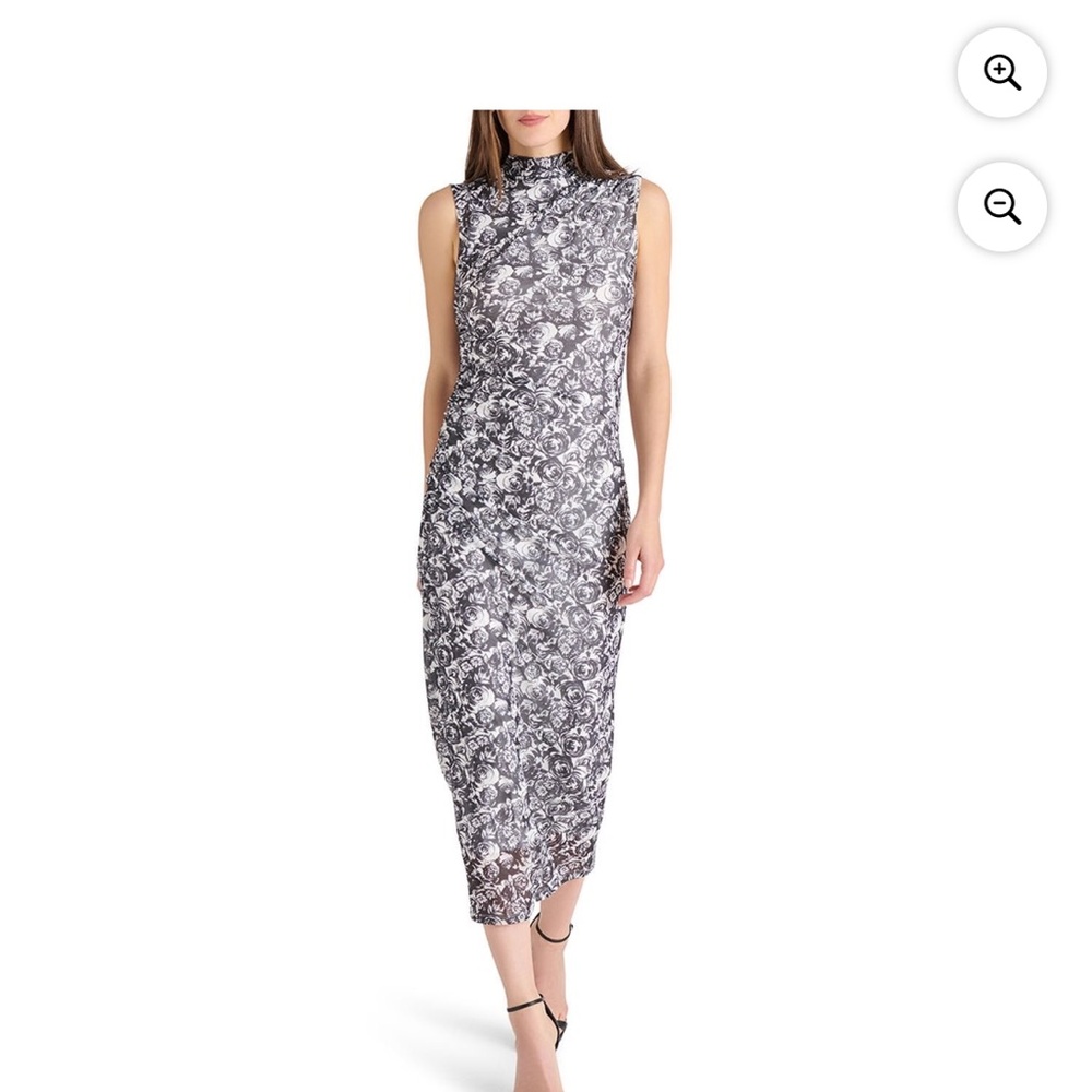Betsy Johnson Midi Black and White Sleeveless Dress (S) - Picture 1 of 8